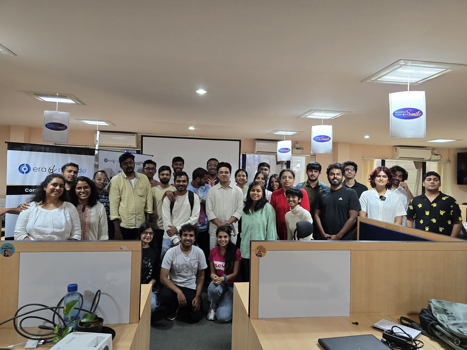 Group photo of a cohort after an in-person workshop with Adi.